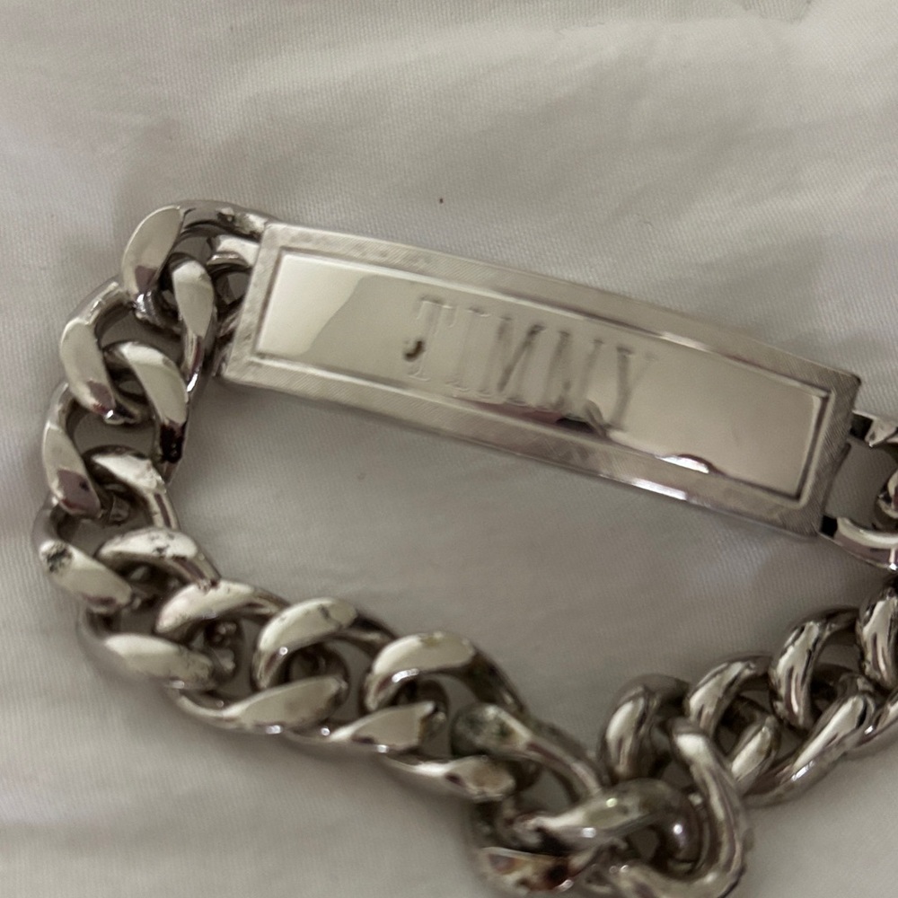 Timmy Seidel Silver Men's ID Link Bracelet